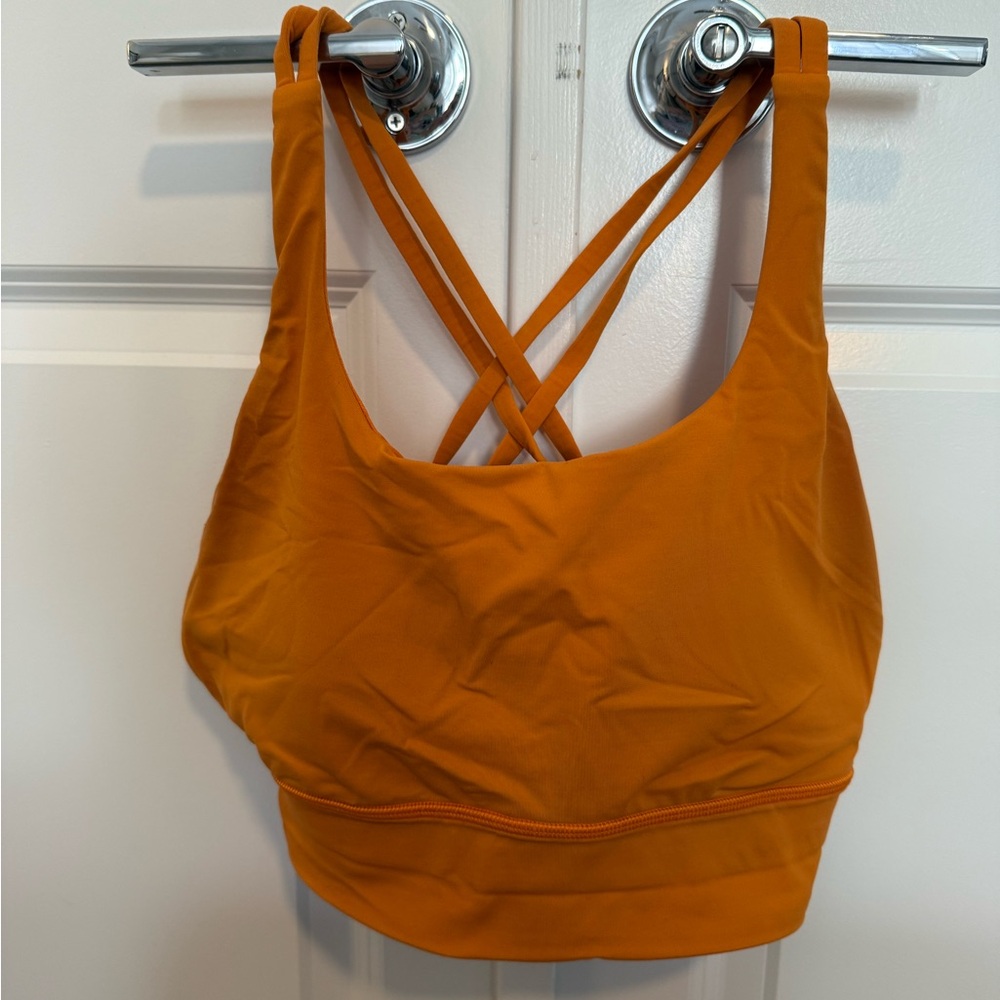 Lululemon energy size 10 Women's Orange Cross-Back Sports Bra